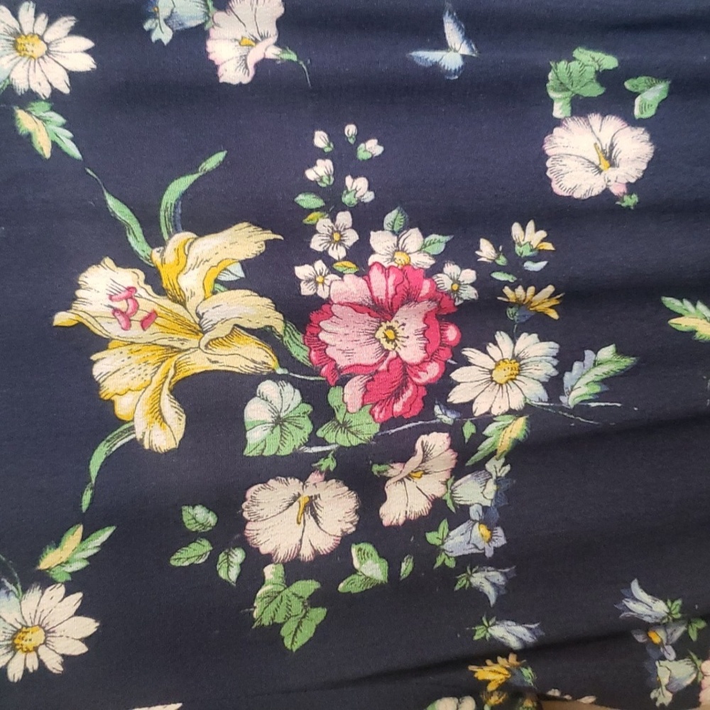GAP x Sarah Jessica Parker Blue Floral Spring Midi Dress Size M - Picture 4 of 6